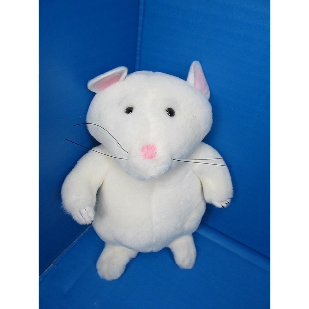 Childcraft Education White Mouse Rat Stuffed Animal Plush Toy 8" Realistic